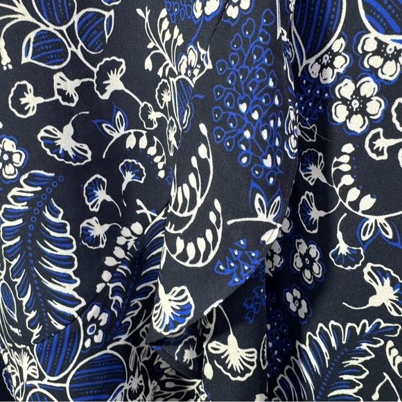 J Crew Floral Print Faux Wrap Dress Size 6 - Picture 6 of 12